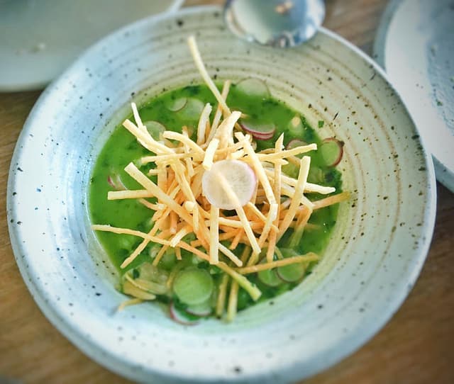 Green Pozole with Fish and Fresh Cilantro