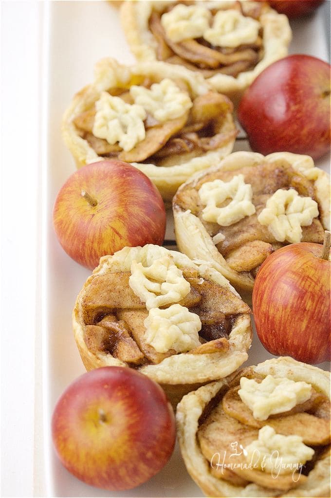 Puff Pastry Fried Apple Tarts