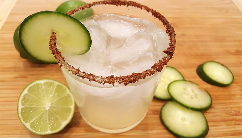 Cucumber chili margarita