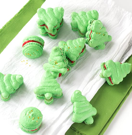 Christmas tree french macarons