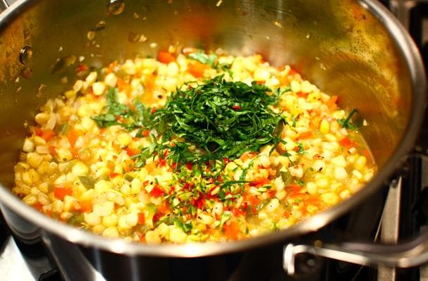 Spicy Grilled Corn Soup