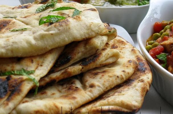 Mint Fennel and Garlic Naan