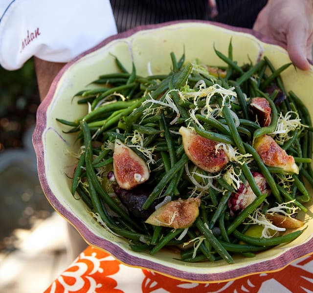 Garden Fig Salad with Corn and Green Beans