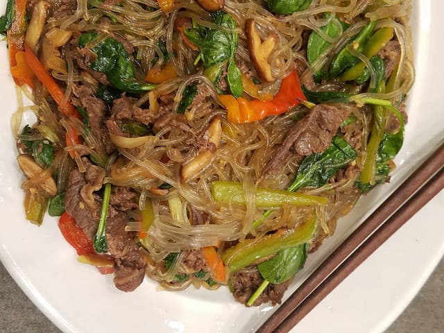 Bulgogi Beef with Sweet Potato Noodles and Vegetables (Gluten Free Recipe)