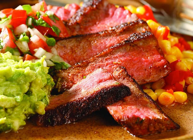 Chilean-Style Skillet Roasted Strip Steaks with Pebre Sauce & Avocado