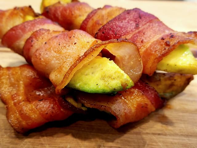 Keto Bacon-Wrapped Avocado Slices