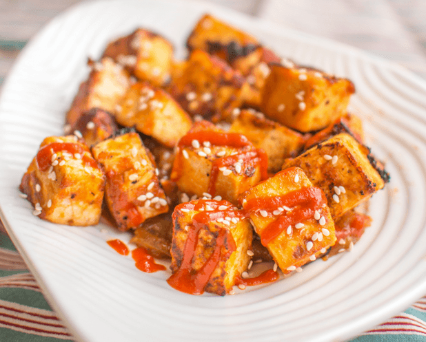 Sweet and Spicy Honey Sriracha Tofu