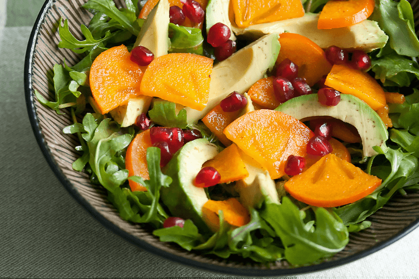 Wonderfully Vibrant Winter Persimmon Salad