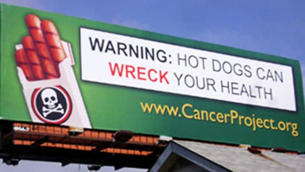 anti-hot dog billboard