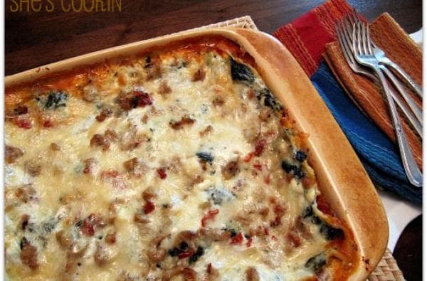 Super Kale and Sausage Lasagna