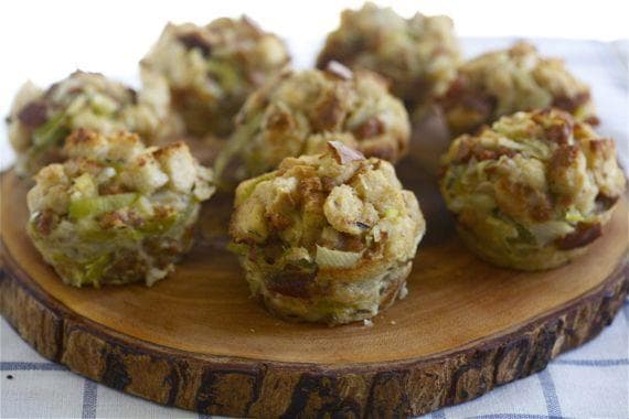 Italian Sausage, Fennel and Pear Stuffing Muffins