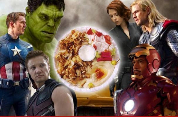 'Avengers' grab post-battle shawarma