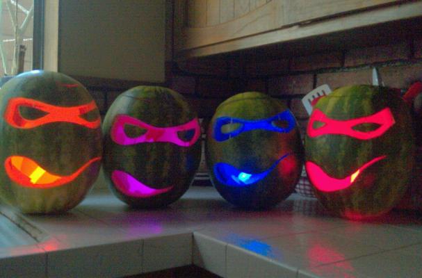 Ninja Turtle Watermelon-o-Lanterns