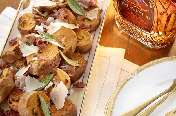 Whisky Roasted Sweet Potatoes with Sage