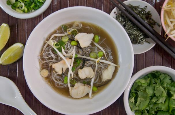 Miso, Fish and Rice Stick Noodle Soup