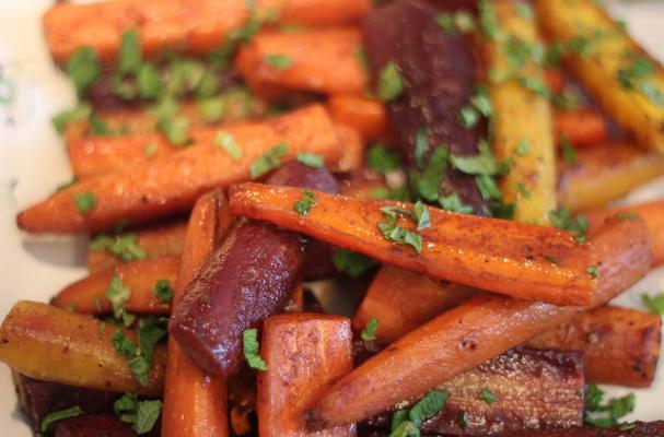 Whole Roasted Carrots with Cumin and Red Wine Vinegar