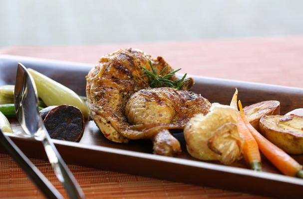 Meyer Lemon and Herb Grilled Cornish Game Hens