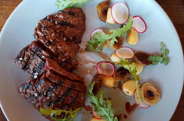 Grilled Skirt Steak with Spicy Ssamjang Sauce