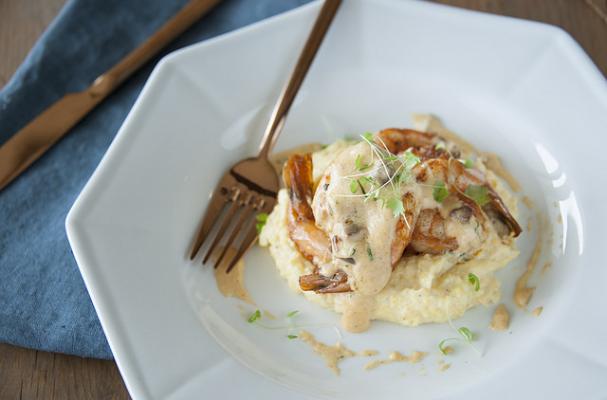 Shrimp and Smoked Grits with Tasso Gravy  