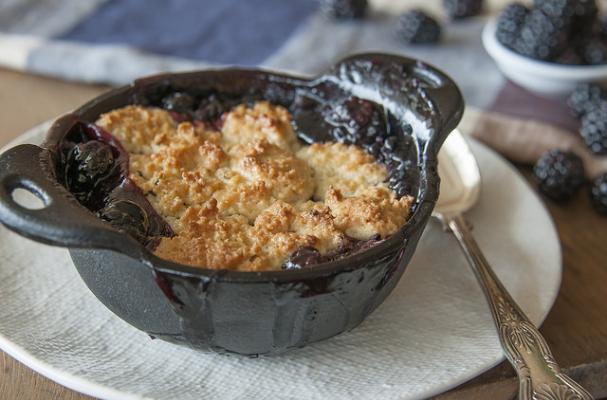 Blackberry Cobbler with Lemon-Rosemary Biscuit Topping