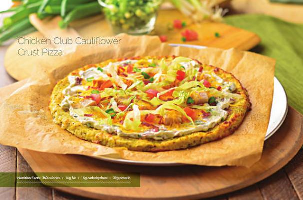 Chicken Club Cauliflower Crust Pizza