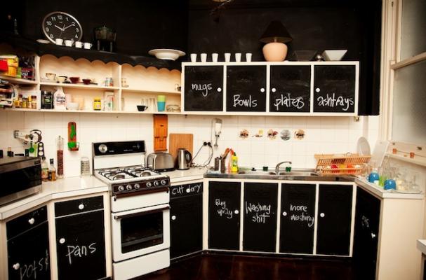 chalkboard kitchen cabinets
