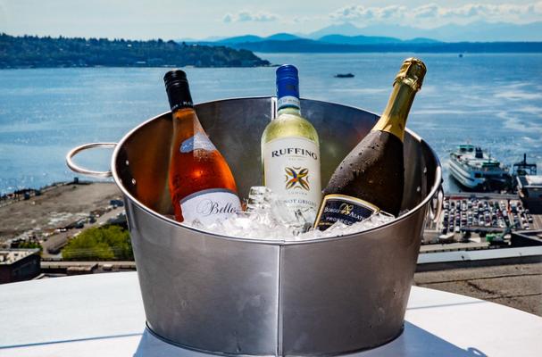 Wine bucket at Seattle's Smith Tower