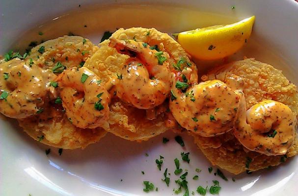 Fried Green Tomatoes and Shrimp with Spicy Remoulade