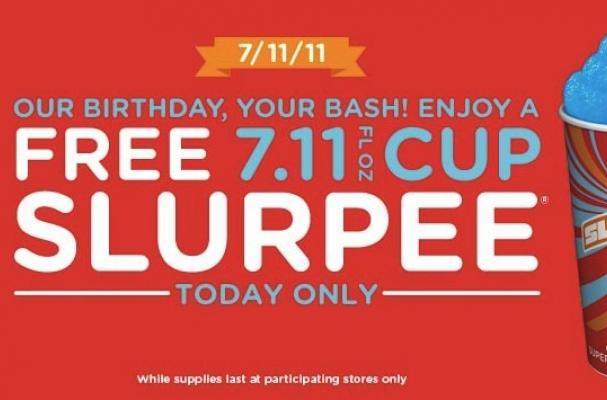 free slurpees at 7-eleven