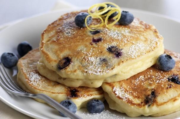 Lemon Ricotta Blueberry Pancakes