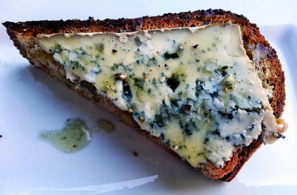 Blue Cheese and Honey on Toast
