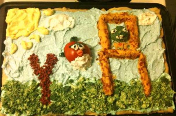 Angry Birds Vegetable Pizza