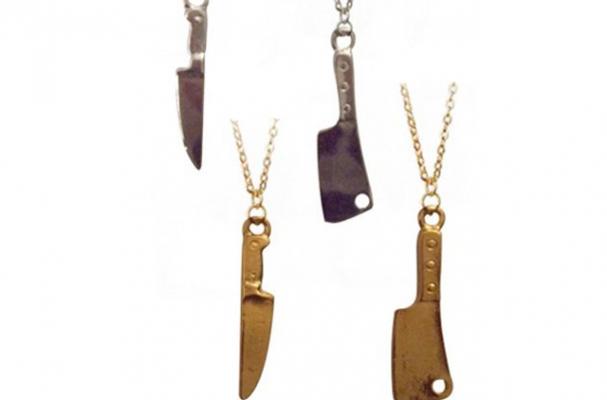 butcher and chef's knife necklace