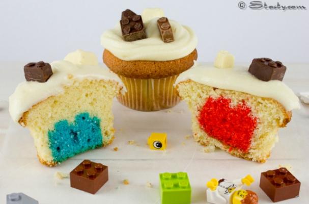 Double Lego Cupcakes are Colorful Treats