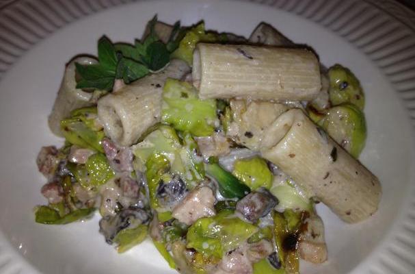 Rigatoni with Brussels Sprouts and Pancetta