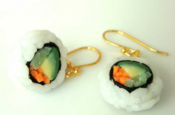 sushi california roll earrings