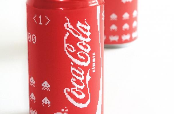 Space Invaders Coca-Cola Packaging