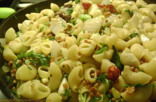 Warm Macaroni and Barley Salad