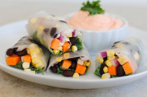 Veggie Black Bean Spring Rolls