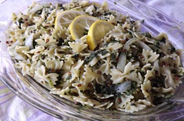 Bowties with Spinach and Barley