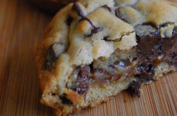 Deep Dish Chocolate Chip Caramel-Filled Cookies