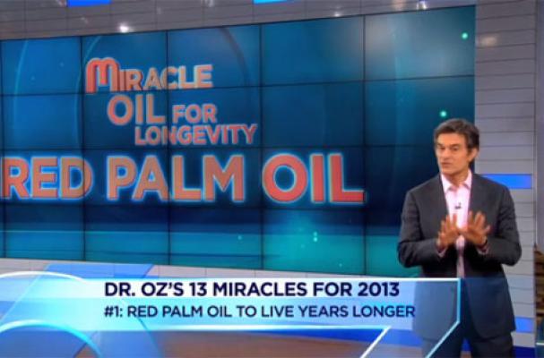 Dr. Oz Angers the Rainforest Action Network with Palm Oil Endorsement