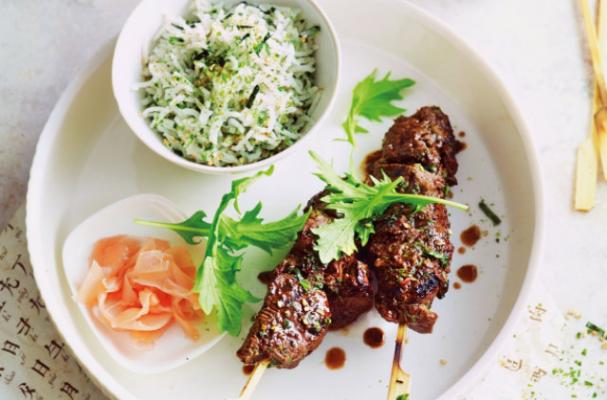 Around the World: Japanese Green Tea Beef Yakitori