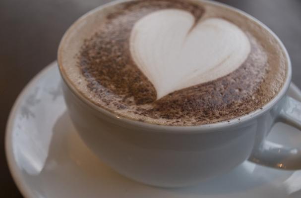 hot chocolate with foam heart