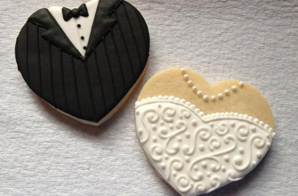 Bride and Groom Wedding Cookies