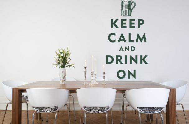 Keep Calm and Drink On Wall Decal
