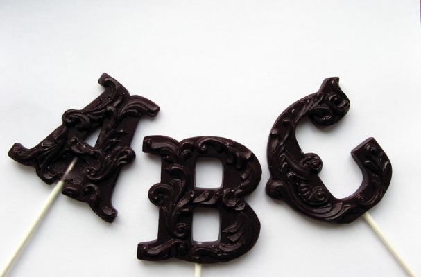 Filigree Letter Monogram Lollipops