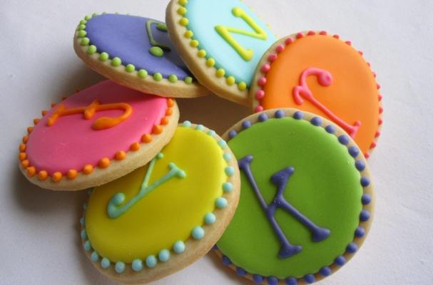 Monogram Dot Sugar Cookies