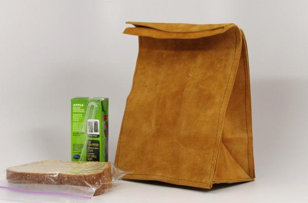 leather lunch bag