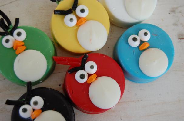 Angry Birds Chocolate-Covered Double-Stuffed Oreos